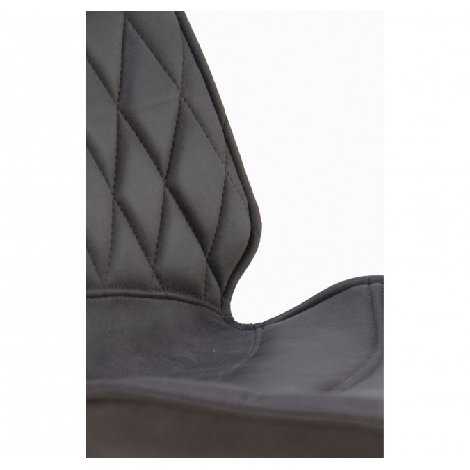 Pack 4 sillas estilo vintage tapizado rombo gris oscuro - 48x57x84h