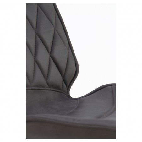 Pack 4 sillas estilo vintage tapizado rombo gris oscuro - 48x57x84h