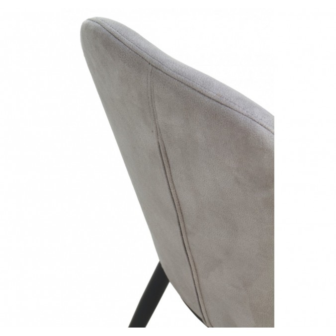 Silla estilo vintage tapizado liso gris claro - 48x59x93h