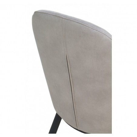 Pack 4 sillones estilo vintage tapizado liso gris claro - 48x59x93h