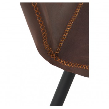 Silla estilo vintage tapizado marrón oscuro - 44x53x81h 2