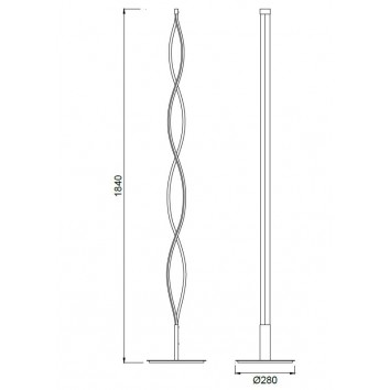 Lámpara pie LED SAHARA 28W 2