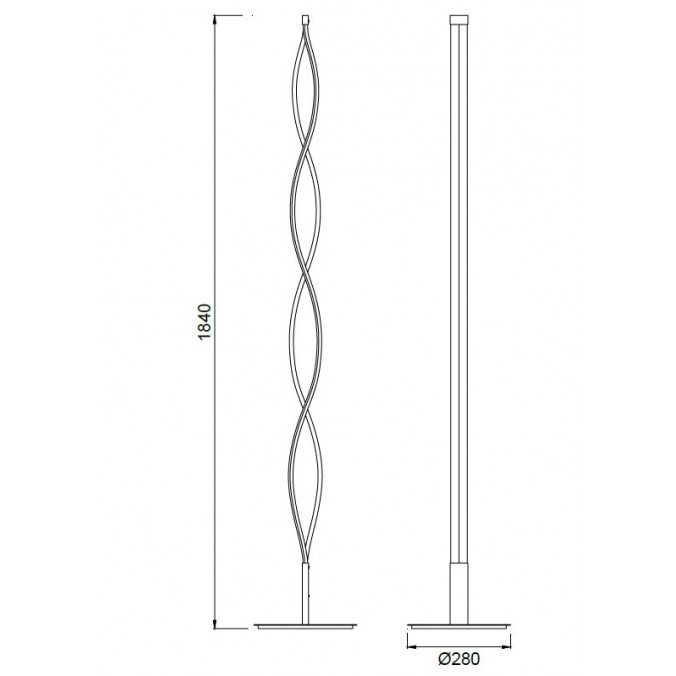 Lámpara pie LED SAHARA 28W