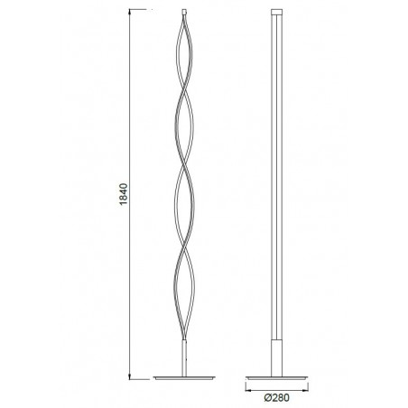 Lámpara pie LED SAHARA 28W