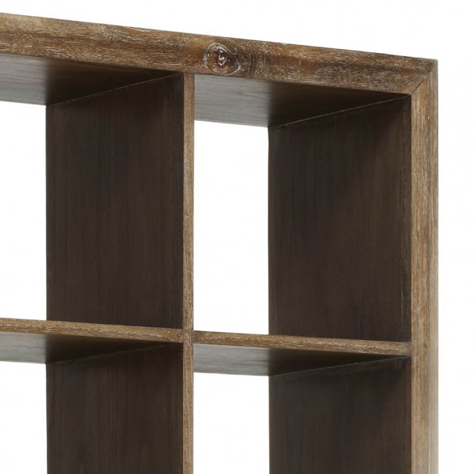 Librería estilo colonial 4 cajones y 12 huecos 130x35x190h