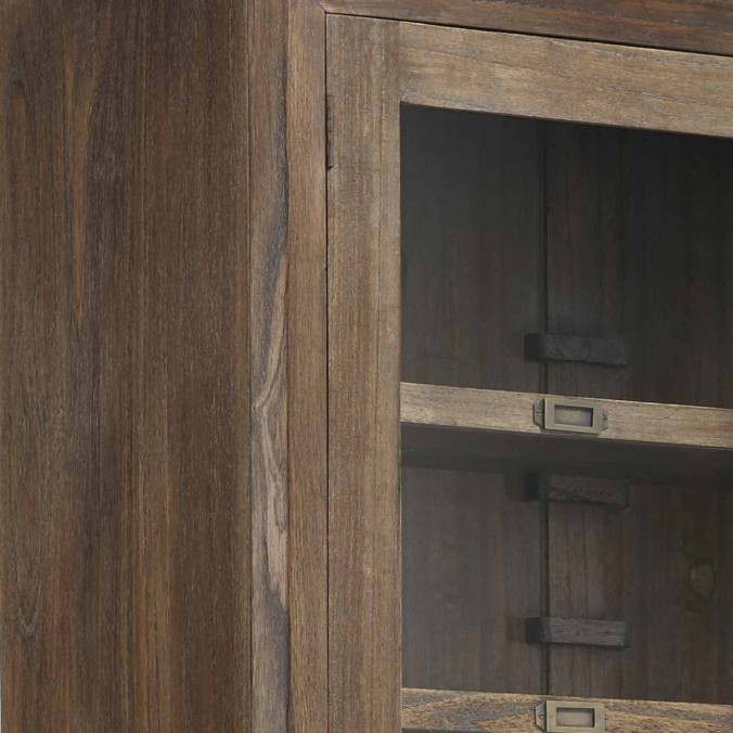 Vitrina estilo rústico 3 cajones y 4 puertas 130x35x190h Vitrina estilo rústico 3 cajones y 4 puertas 130x35x190h