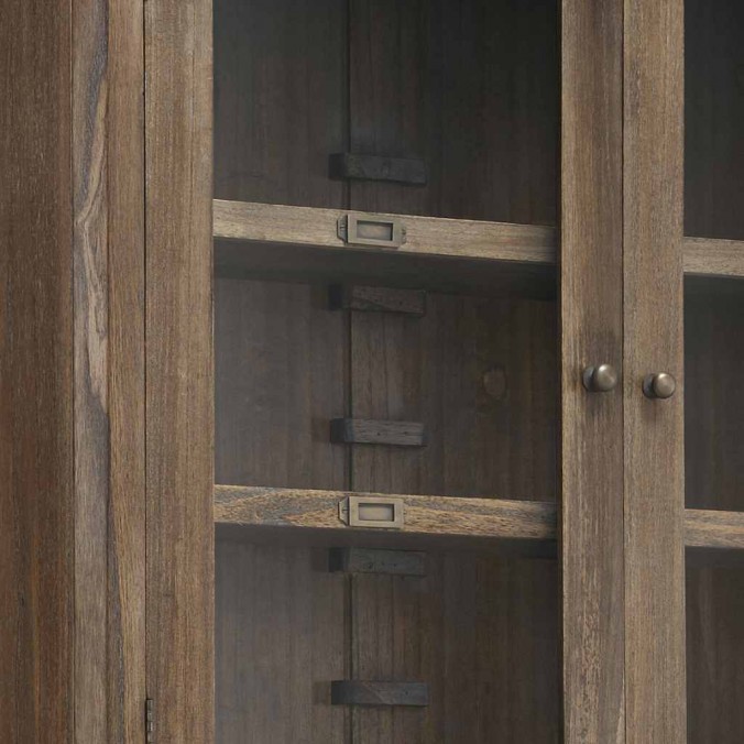 Vitrina estilo rústico 3 cajones y 4 puertas 130x35x190h Vitrina estilo rústico 3 cajones y 4 puertas 130x35x190h