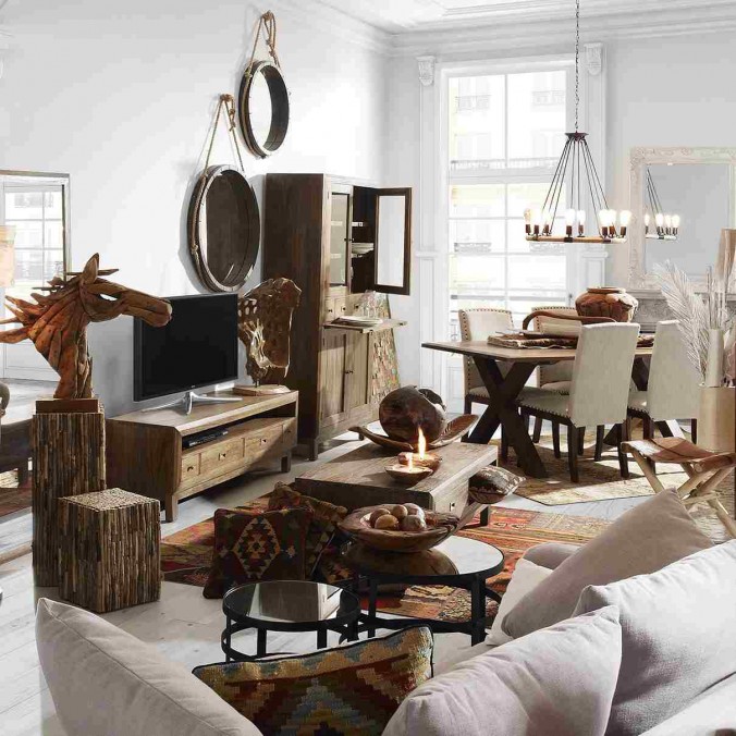 Vitrina estilo rústico 3 cajones y 4 puertas 130x35x190h Vitrina estilo rústico 3 cajones y 4 puertas 130x35x190h