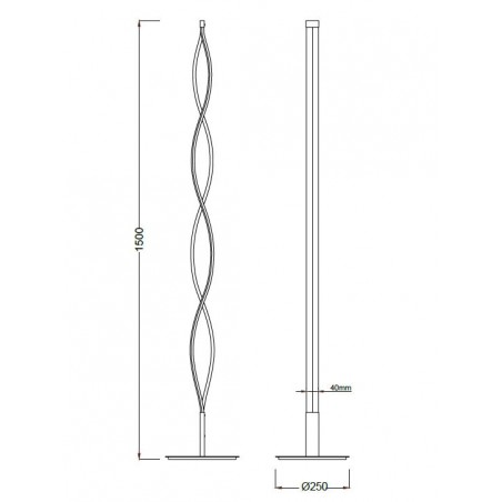 Lámpara pie LED SAHARA 21W