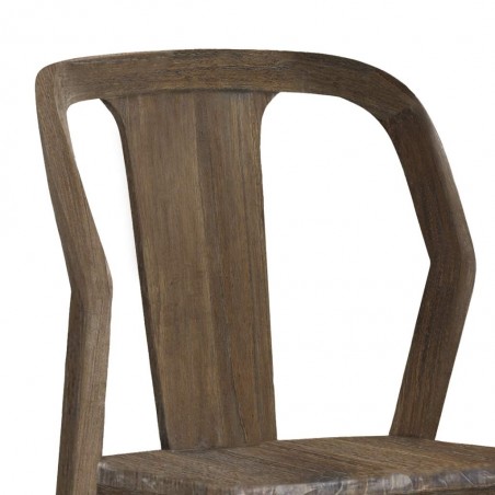 Silla madera maciza natural oscuro estilo rústico 45x50x90h