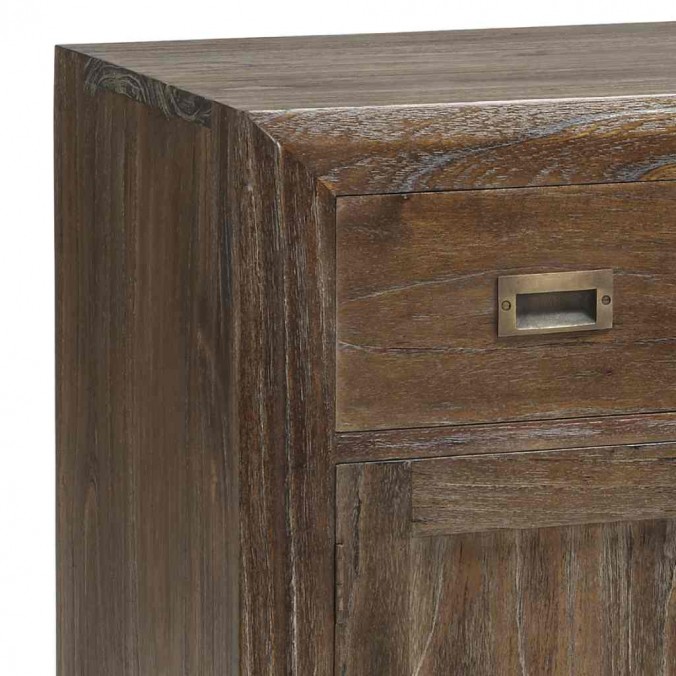 Aparador madera maciza 5 cajones y 4 puertas 180x45x85h