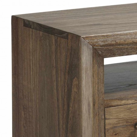 Mueble TV madera maciza 4 cajones y hueco 150x40x50h