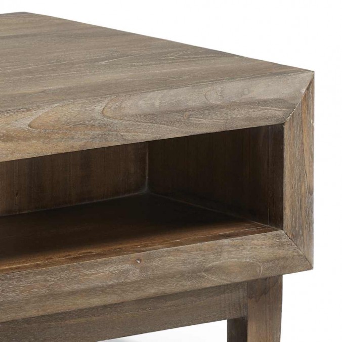 Mesa de centro madera maciza mindi natural oscuro 120x60x40h