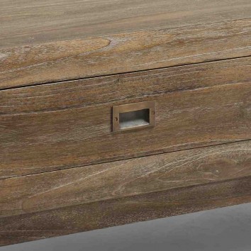 Mesa de centro madera maciza mindi natural oscuro 120x60x40h 2