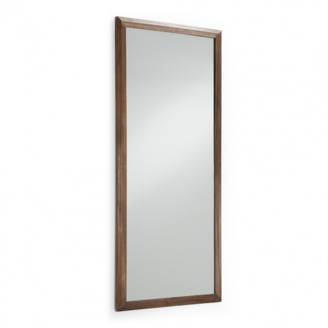 Espejo de pared o pie marco natural oscuro 180x80cm