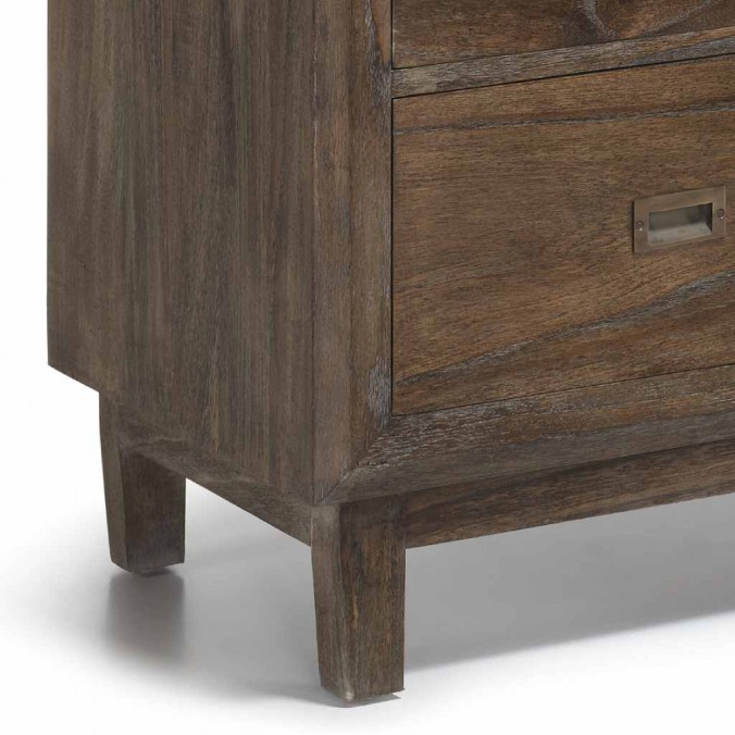 Cómoda estilo rústico madera maciza 8 cajones 110x45x110h