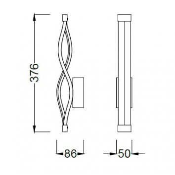 Aplique pared LED SAHARA forja 2