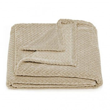 Manta Haryana Beige de tacto suave y amoroso - 130x170cm