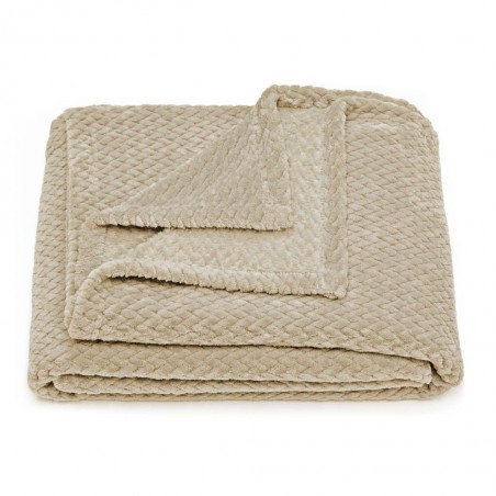 Manta Haryana Beige de tacto suave y amoroso - 130x170cm