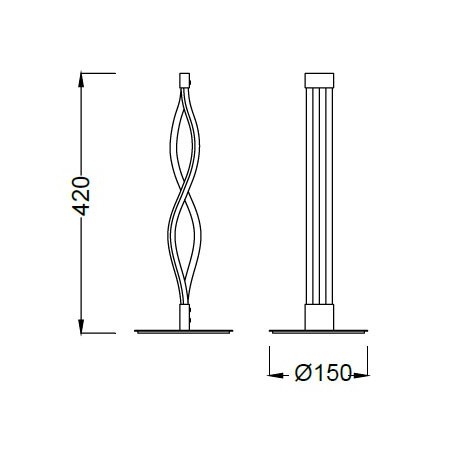 Lámpara mesa LED SAHARA 6W forja