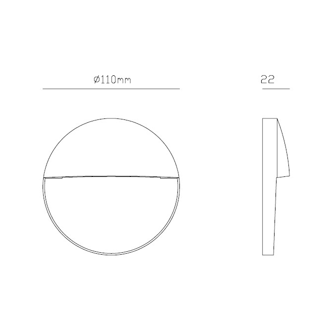 Aplique pared exterior redondo 11cm marrón - led 3W Aplique pared exterior redondo 11cm marrón - led 3W