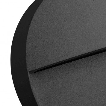 Aplique pared exterior redondo 16cm gris oscuro - led 6W 2