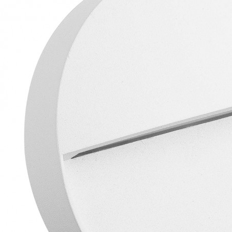 Aplique pared exterior redondo 16cm color blanco - led 6W