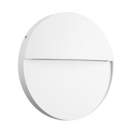 Aplique pared exterior redondo 16cm color blanco - led 6W