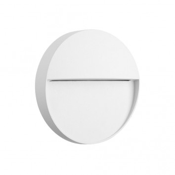 Aplique pared exterior redondo 11cm color blanco - led 3W