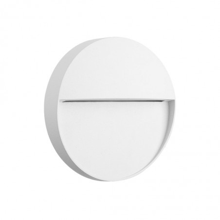 Aplique pared exterior redondo 11cm color blanco - led 3W