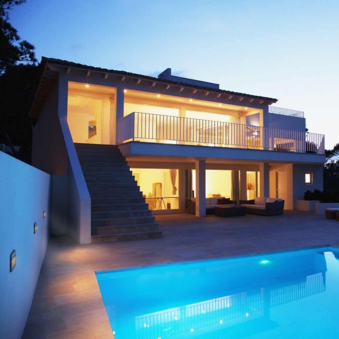 Aplique pared exterior cuadrado 10,5cm gris oscuro - led 3W