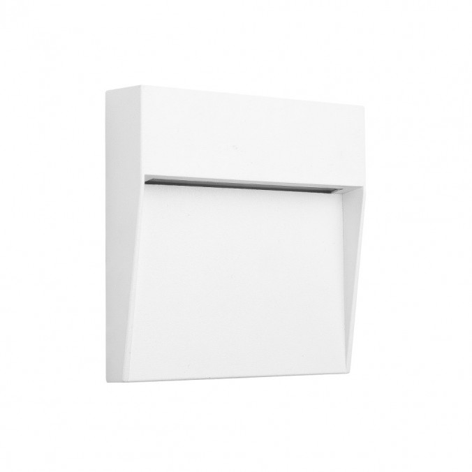 Aplique pared exterior cuadrado 10,5cm color blanco - led 3W