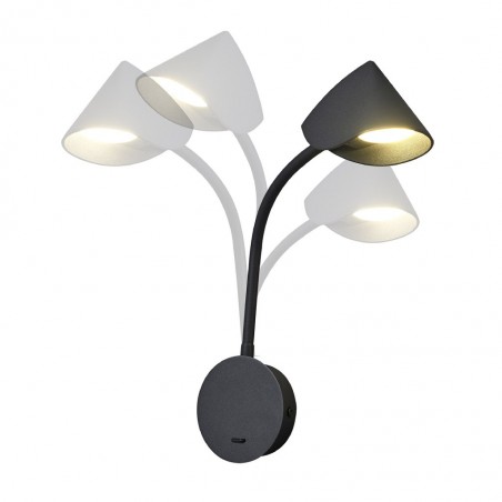 Aplique de lectura con luz led serie GOA negro