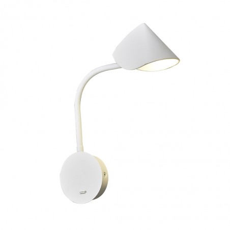Aplique de lectura con luz led serie GOA blanco