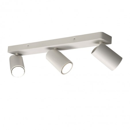 Regleta 3 focos orientables techo o pared serie SAL blanco