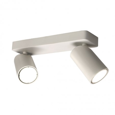 Regleta 2 focos orientables techo o pared serie SAL blanco