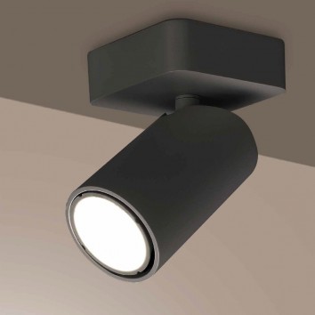 Foco orientables techo o pared serie SAL negro 2