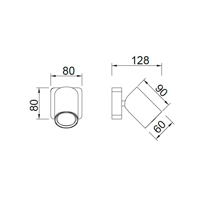Foco orientables techo o pared serie SAL blanco
