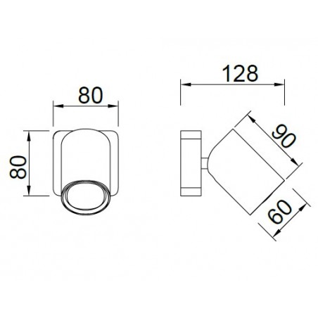 Foco orientables techo o pared serie SAL blanco