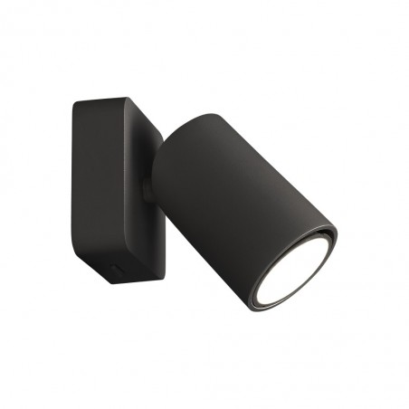 Aplique con foco orientable serie SAL negro con interruptor