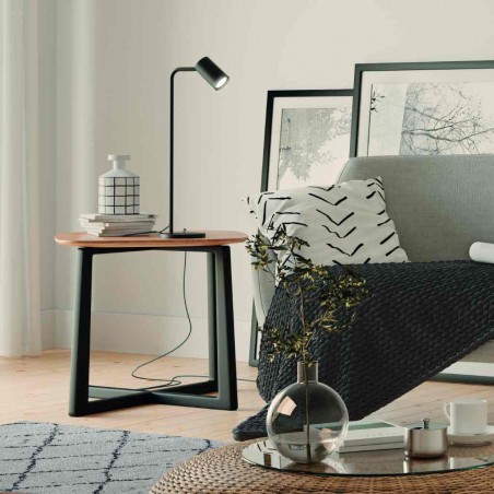 Lámpara sobremesa 53,5cm con foco orientable serie SAL negro