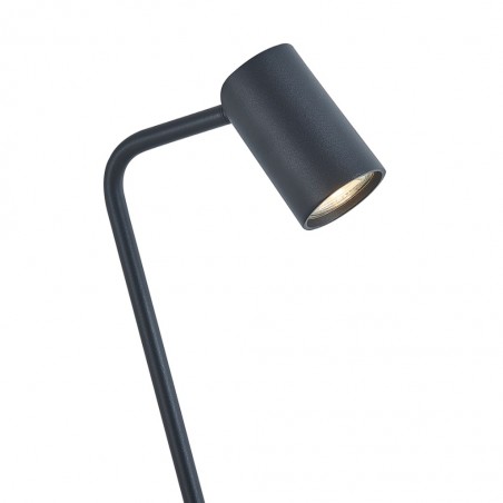 Lámpara pie de salón con foco orientable serie SAL negro