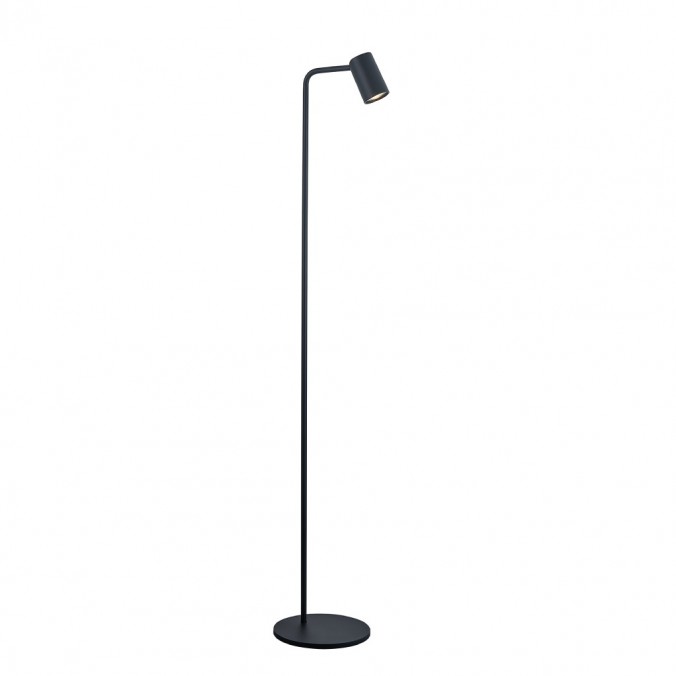 Lámpara pie de salón con foco orientable serie SAL negro