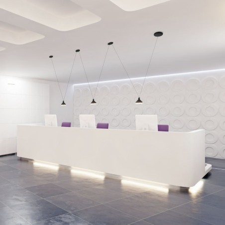 Lámpara colgante de techo zig-zag 3 luces LED