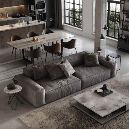 Lámpara colgante de techo redonda 4 luces LED