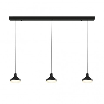 Lámpara de techo lineal con 3 luces LED colgantes