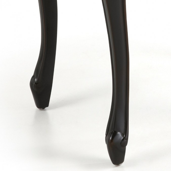 Mesita de noche estilo neoclásico madera caoba en negro 57x40x70h