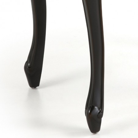 Mesita de noche estilo neoclásico madera caoba en negro 57x40x70h