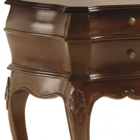 Consola de estilo neoclásico madera caoba  6 cajones 108x40x78h