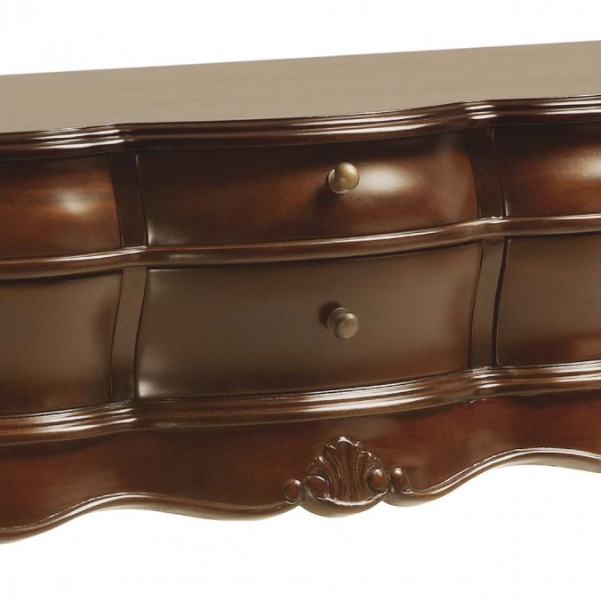 Consola de estilo neoclásico madera caoba  6 cajones 108x40x78h Consola de estilo neoclásico madera caoba  6 cajones 108x40x78h